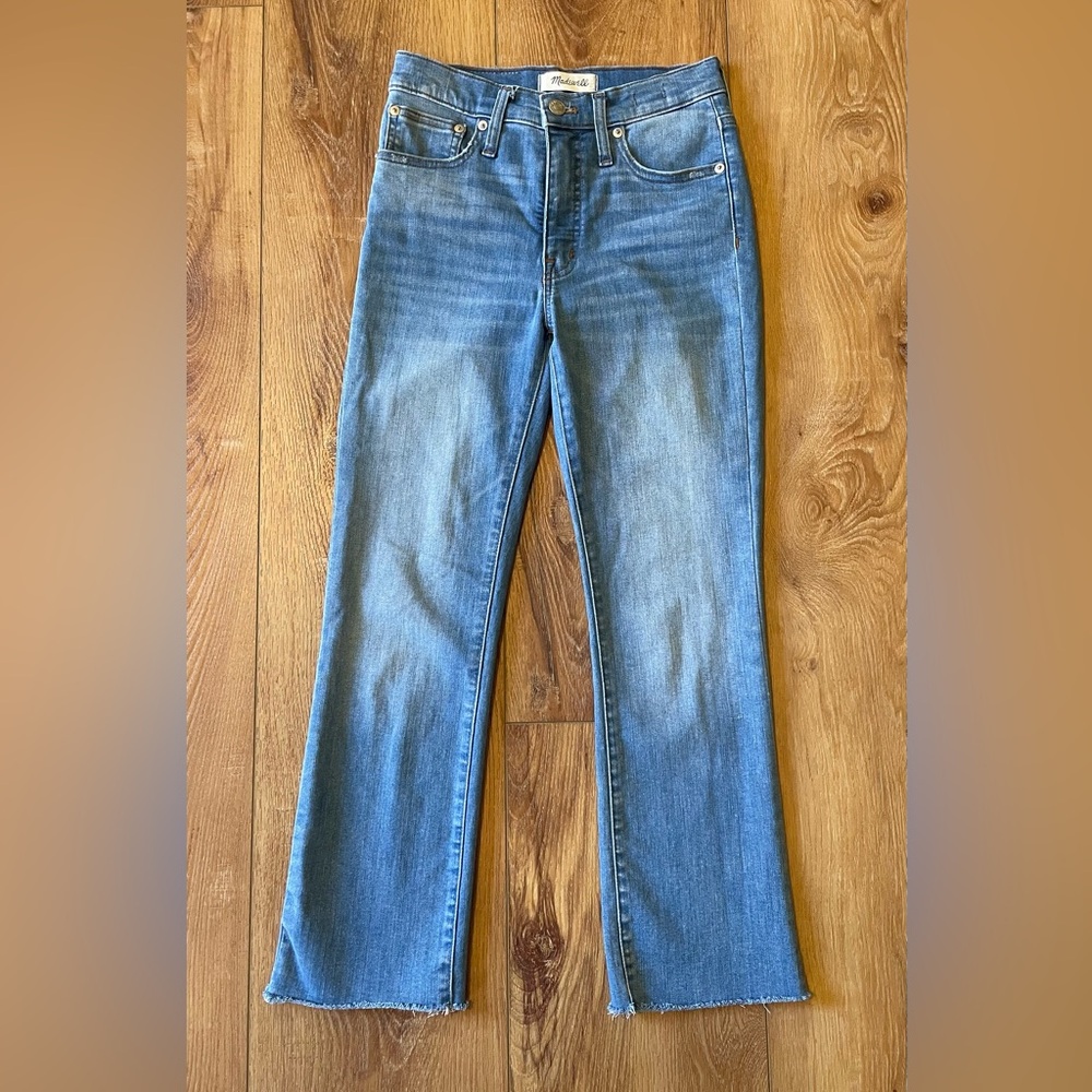 Madewell Women's‎ Cali Demi-Boot Cut Jeans With Open Hem - Blue